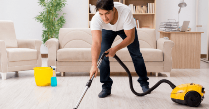 Tips to avoid back pain while cleaning your home image
